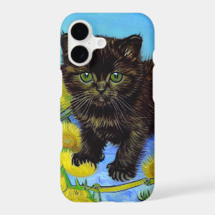 Van Gogh Style Cat with Sunflowers