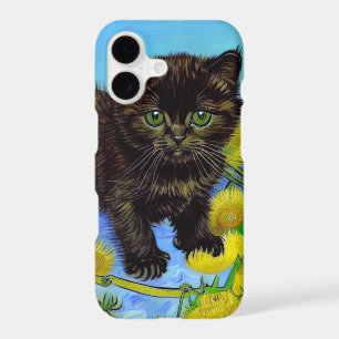 Van Gogh Style Cat with Sunflowers