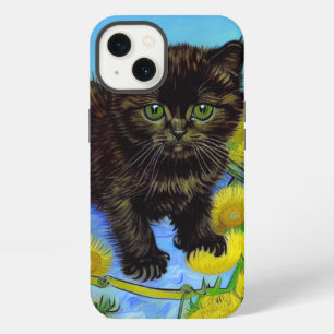Van Gogh Style Cat with Sunflowers iPhone 13 Case
