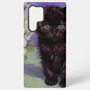 Van Gogh Style Cat with White Flowers Samsung Galaxy Case