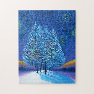 Van Gogh Style Christmas Jigsaw Puzzle