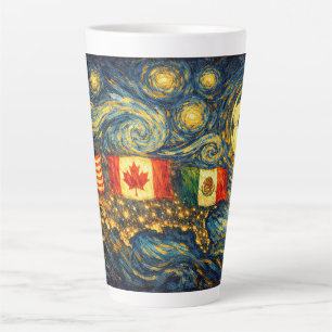 Van Gogh Style Fine Art Wall Art  USA MX CA Latte Mug