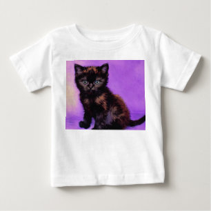 Van Gogh Style Purple Cat Baby T-Shirt