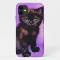 Van Gogh Style Purple Cat