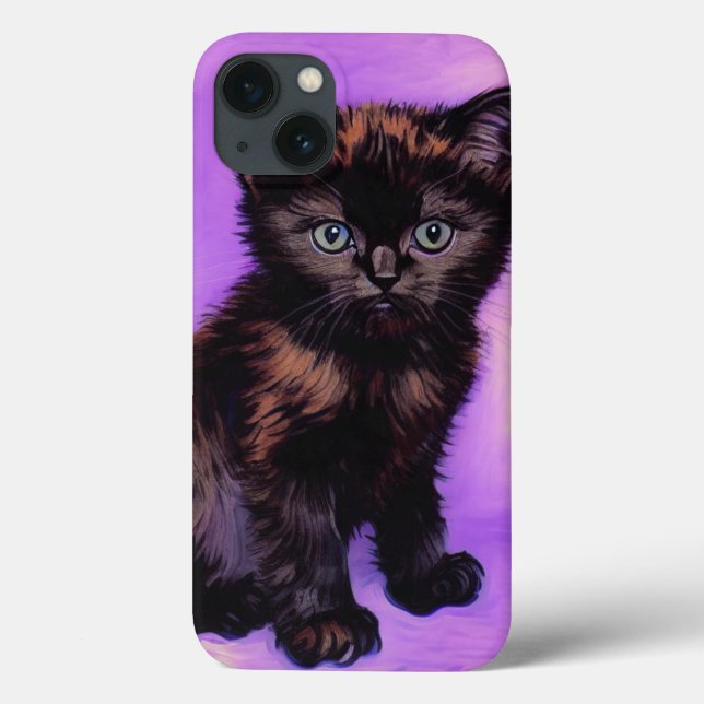 Van Gogh Style Purple Cat Case-Mate iPhone Case (Back)