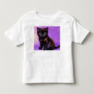 Van Gogh Style Purple Cat Toddler T-Shirt