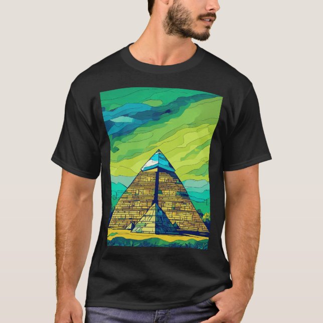 Van Gogh Style Pyramid T-Shirt (Front)