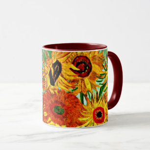 Van Gogh - Sunflowers 12 Two-Tone Coffee Mug