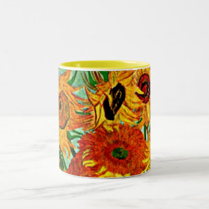 Van Gogh - Sunflowers 12 Two-Tone Coffee Mug