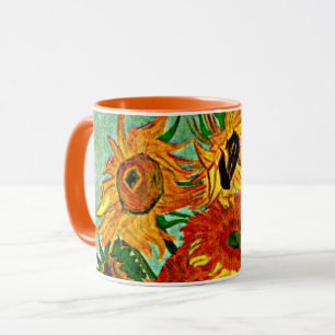 Van Gogh - Sunflowers 12 Two-Tone Coffee Mug