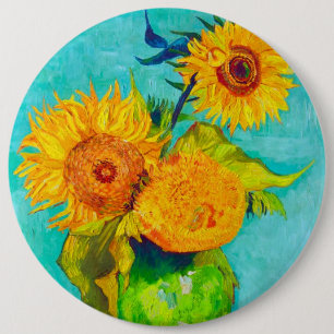 Van Gogh Sunflowers 6 Cm Round Badge