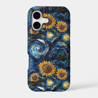 Van Gogh sunflowers and starry night