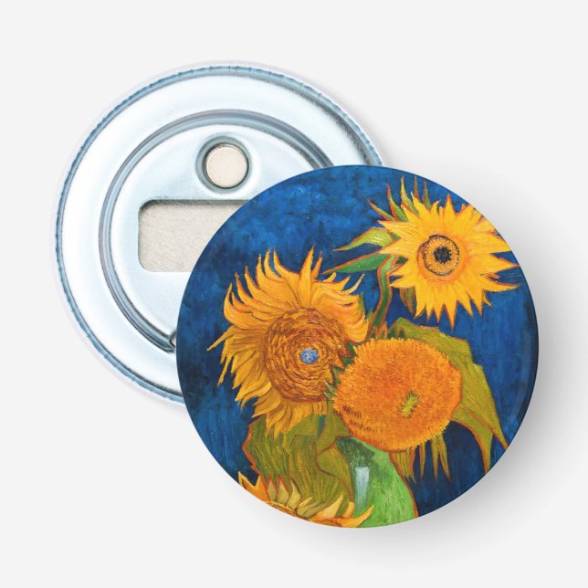 Van Gogh Sunflowers Bottle Opener (Front)