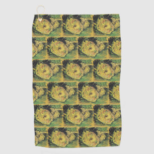 Van Gogh Sunflowers - Bright Yellow Floral Art Golf Towel