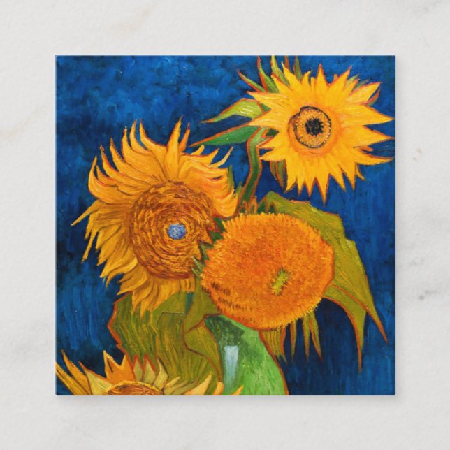 Van Gogh Sunflowers Enclosure Card (Front)