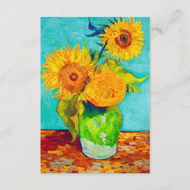 Van Gogh Sunflowers  Enclosure Card (Front)