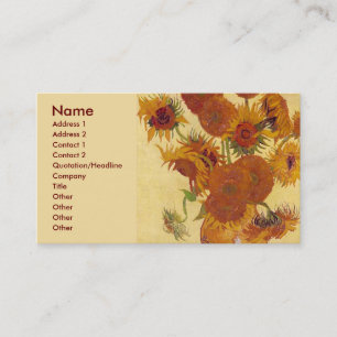 Van Gogh Sunflowers (F454) Vintage Fine Art Business Card