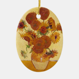 Van Gogh Sunflowers (F454) Vintage Fine Art Ceramic Ornament