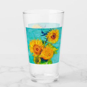 Van Gogh Sunflowers  Glass