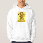 Van Gogh Sunflowers Hoodie<br><div class="desc">Van Gogh Sunflowers hoodie. Oil painting on canvas from 1888. Vase with Fifteen Sunflowers is one of Vincent Van Gogh’s most beloved still life works. The brilliant use of yellows quietly evokes the end of summer. A great gift for fans of sunflowers,  Van Gogh,  impressionism,  and still life art.</div>