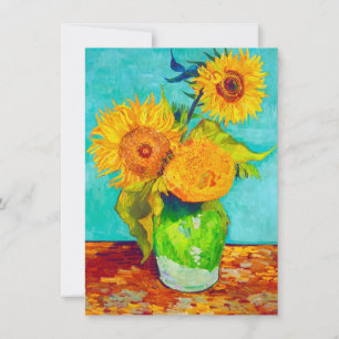 Van Gogh Sunflowers  Invitation