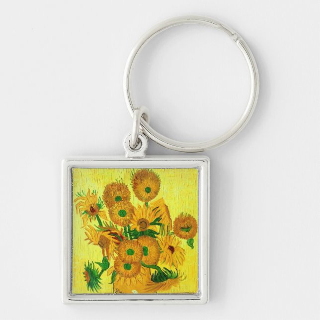Van Gogh Sunflowers Key Ring (Front)