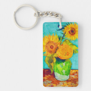 Van Gogh Sunflowers  Key Ring