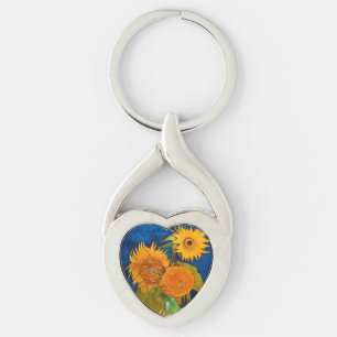 Van Gogh Sunflowers Key Ring