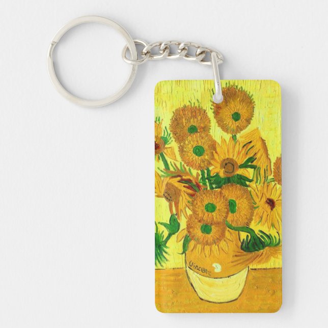 Van Gogh Sunflowers Key Ring (Front)