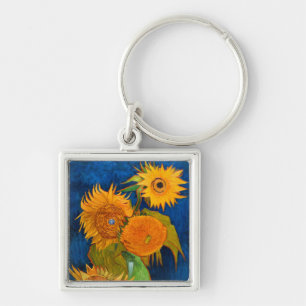 Van Gogh Sunflowers Key Ring