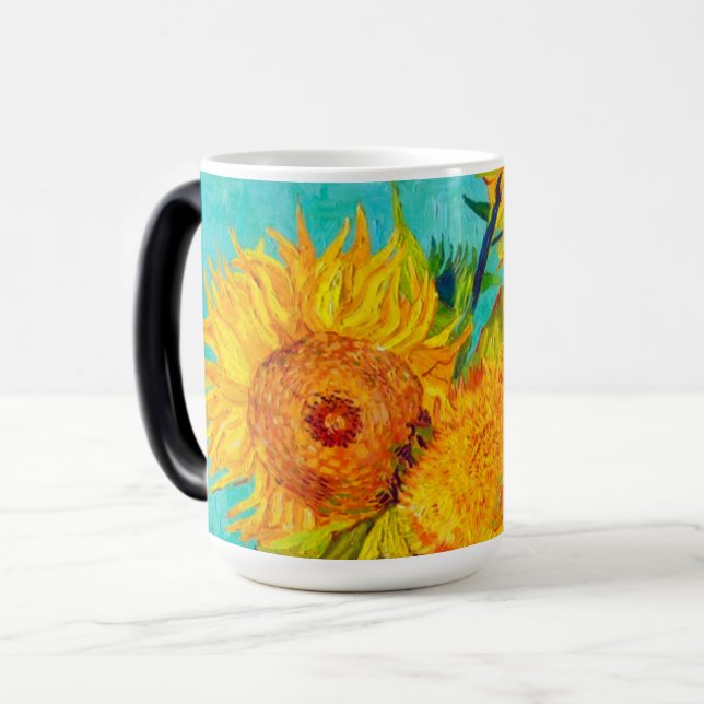 Van Gogh Sunflowers  Magic Mug (Front Left)