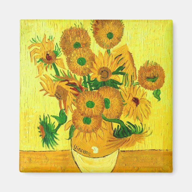 Van Gogh Sunflowers Magnet (Front)