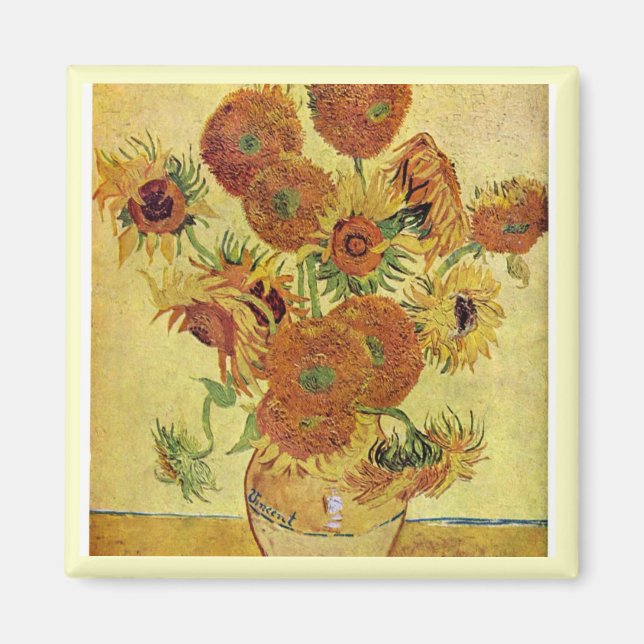 Van Gogh Sunflowers Magnet (Front)
