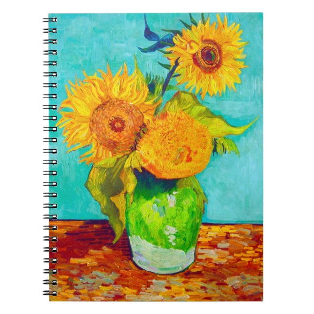 Van Gogh Sunflowers  Notebook (Front)