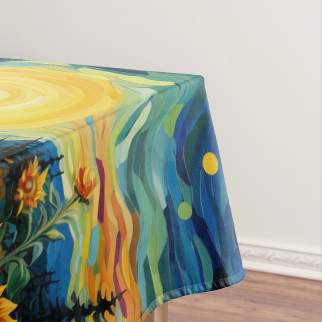  Van Gogh Sunflowers Painting Tablecloth (In Situ)