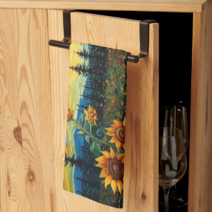  Van Gogh Sunflowers Painting Tea Towel