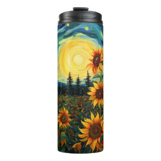  Van Gogh Sunflowers Painting Thermal Tumbler