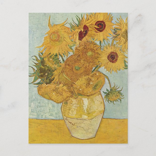 Van Gogh Sunflowers Postcard (Front)