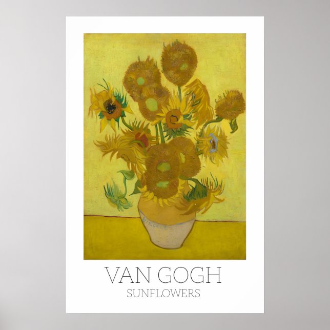 Van Gogh Sunflowers Print Impressionist Fine Art (Front)