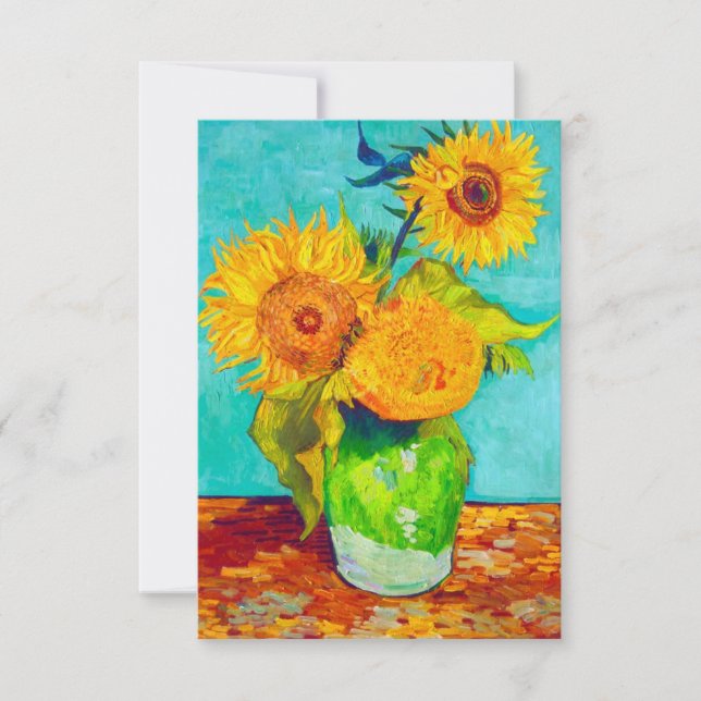 Van Gogh Sunflowers  RSVP Card (Front)