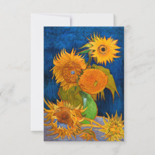 Van Gogh Sunflowers RSVP Card