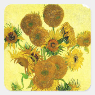 Van Gogh Sunflowers Stickers
