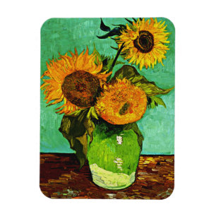 Van Gogh - Sunflowers, Three, Magnet