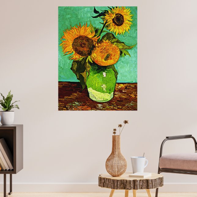 Van Gogh - Sunflowers, Three, Poster (Living Room 3)