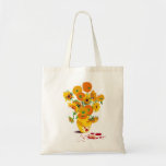 Van Gogh Sunflowers Tote Bag<br><div class="desc">A little twisted humour; Van Gogh's ear lying beside his vase of sunflowers.</div>