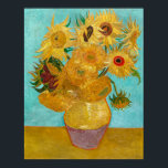 Van Gogh Sunflowers | Van Gogh Wall Art | Poster<br><div class="desc">The Impressionism piece Sunflowers by Vincent Van Gogh is a lesser known but stunning work. Display this beautiful exhibition poster quality work of art as inexpensive home decor. Introducing the perfect way to print and display art – on premium matte posters by Inexpensive Home Decor. Made with museum-grade paper (175gsm...</div>