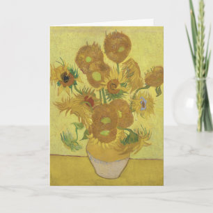 Van Gogh Sunflowers - Vibrant Yellow on Yellow Card