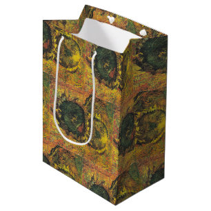 Van Gogh Sunflowers - Vintage Golden Floral Art Medium Gift Bag