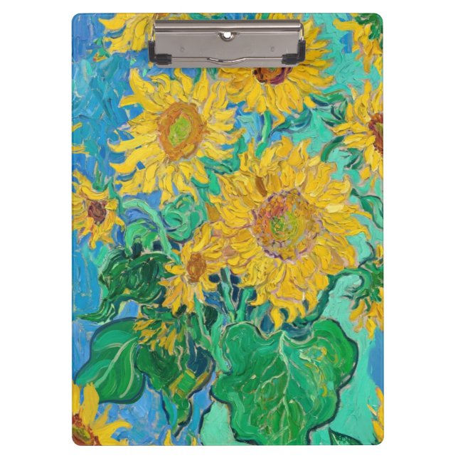 Van Gogh Sunflowers Yellow Flowers  Floral  Clipboard (Front)