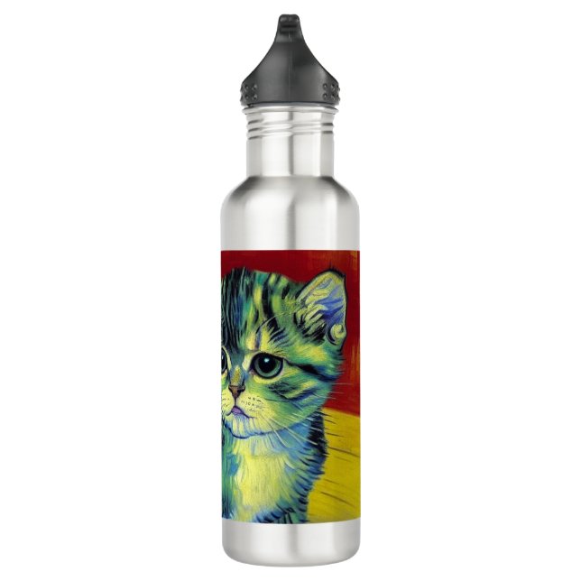 Van Gogh Tabby Cat 710 Ml Water Bottle (Right)